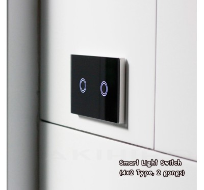 SMART LIGHT SWITCH (4x2 TYPE, 2 GANGS) ตั้งเวลาเปิด/ปิดไฟได้อัตโนมัติ 1 Y. 